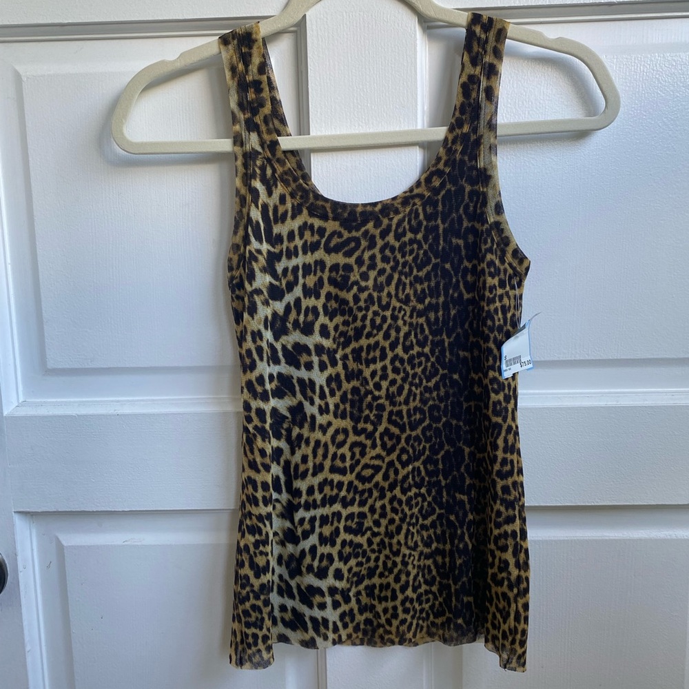 John Paul Gaultier Soleil leopard tank, Vintage 90s